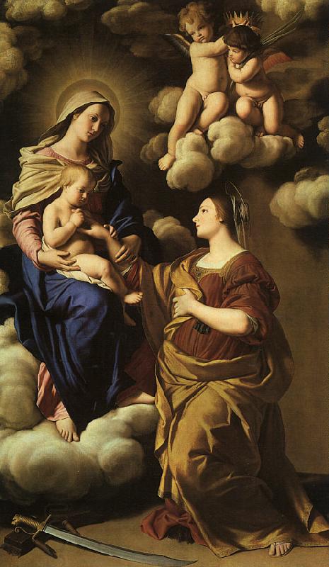 Giovan Battista Salvi Sassoferrato The Mystic Marriage of St.Catherine oil painting picture